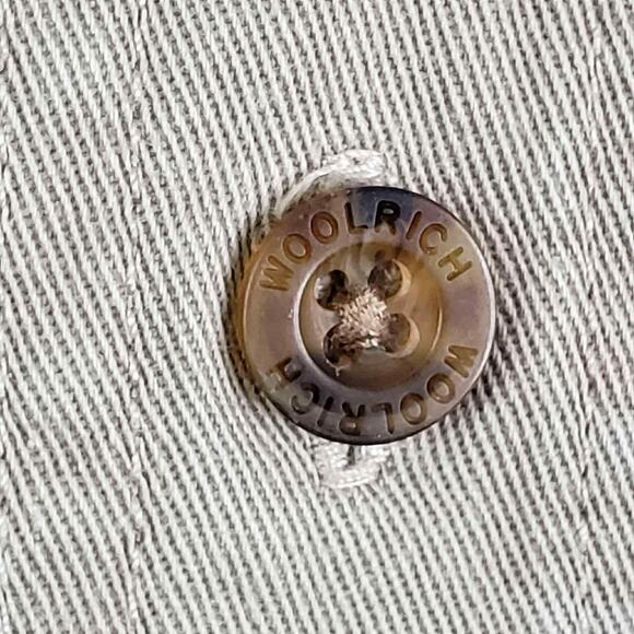 Woolrich Shirt Cotton Canvas Pocket Mens Size Large L Khaki LS Button Down - Picture 4 of 12